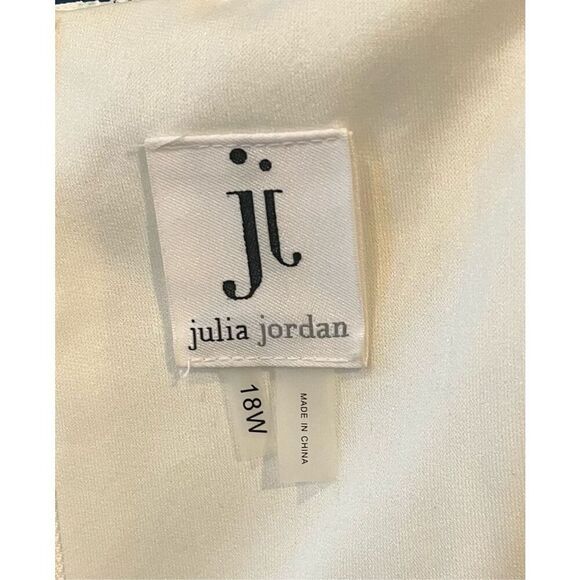 Julia Jordan Womens 36438W Plus Size One Piece V-Neck Cap Sleeve - Size 18 - Picture 8 of 9